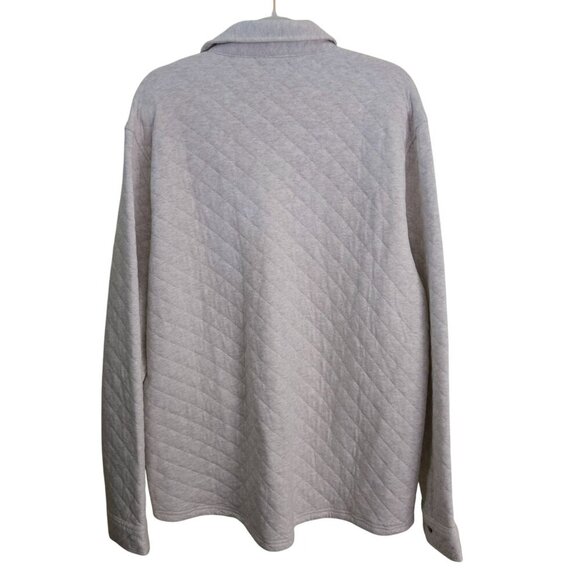 Techstyles Quilted Snap Front Shacket Pockets Size L - Picture 3 of 7